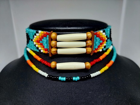 Náhrdelník Aztec s kosticami